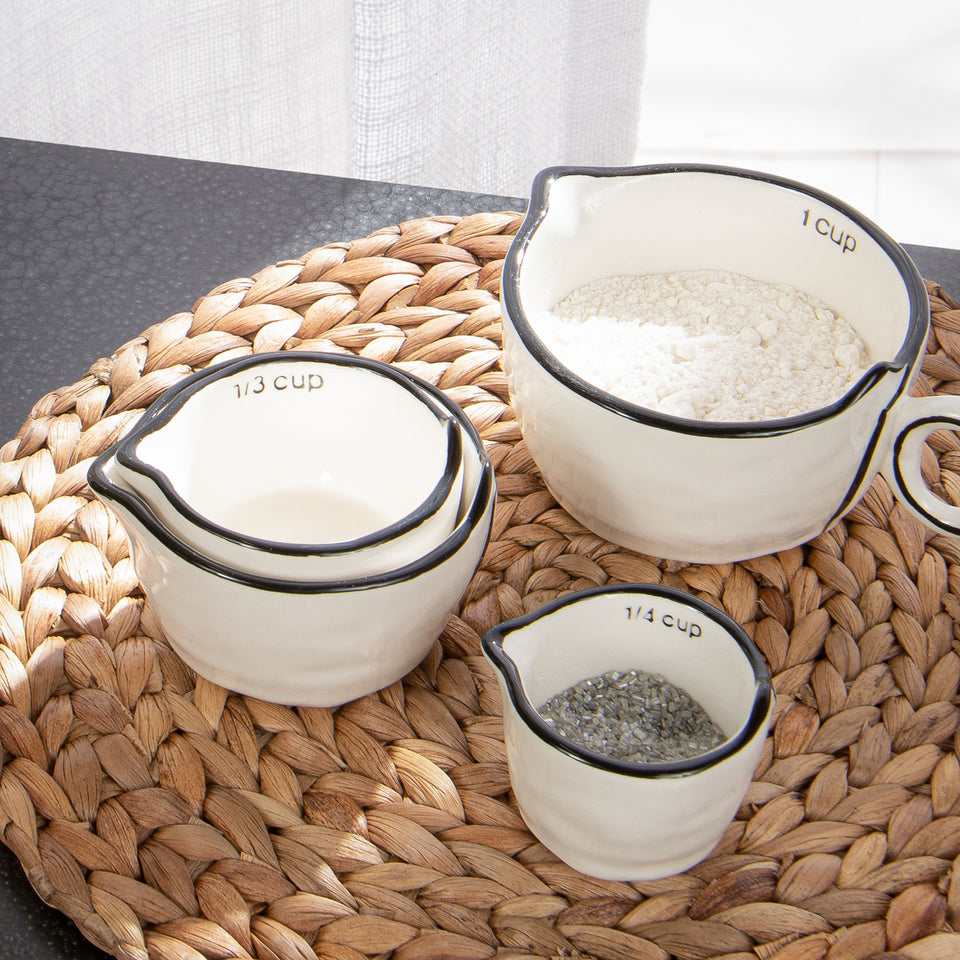 Hand-Painted Ceramic Measuring Cup, Flower Small Bowl, Underglaze Color,  Super Beautiful, Baking Storage