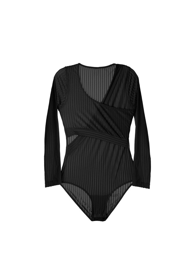 long sleeve cut out bodysuit