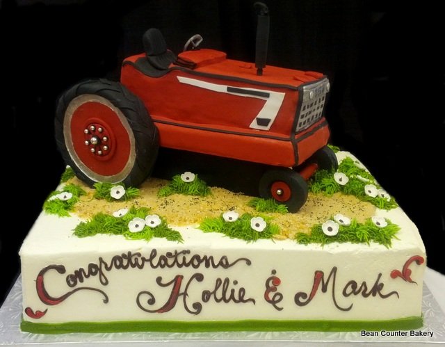 Tractor 2nd Birthday Cake Topper, Green Glitter Farm Themed 2 Years  Birthday Party Decoration : Amazon.in: Grocery & Gourmet Foods