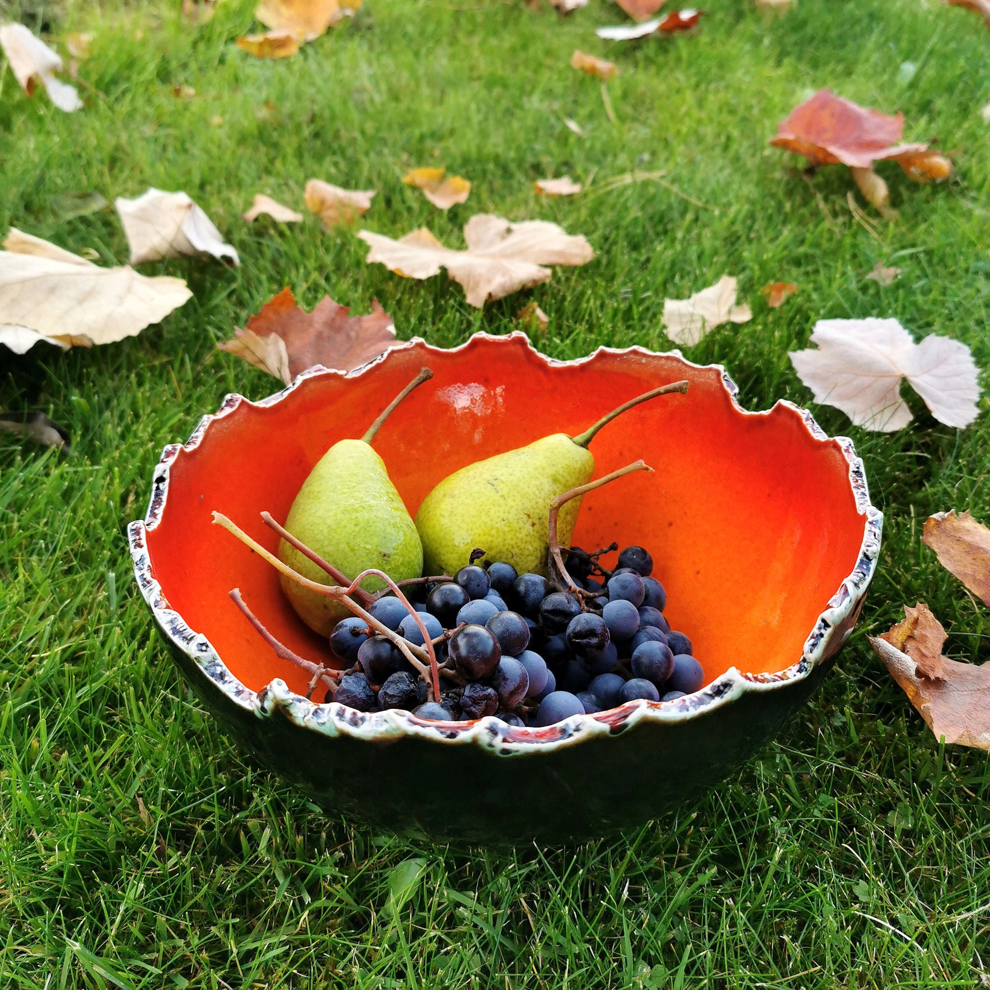 large ceramic fruit