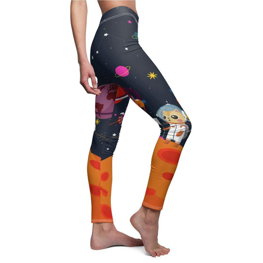 Womens Leggings, Flying Cat Galaxy Star Print Leggings, Funny Womens Yoga  Pants, Animal Legging, Polyester Spandex Leggings XS S M L XL Size 