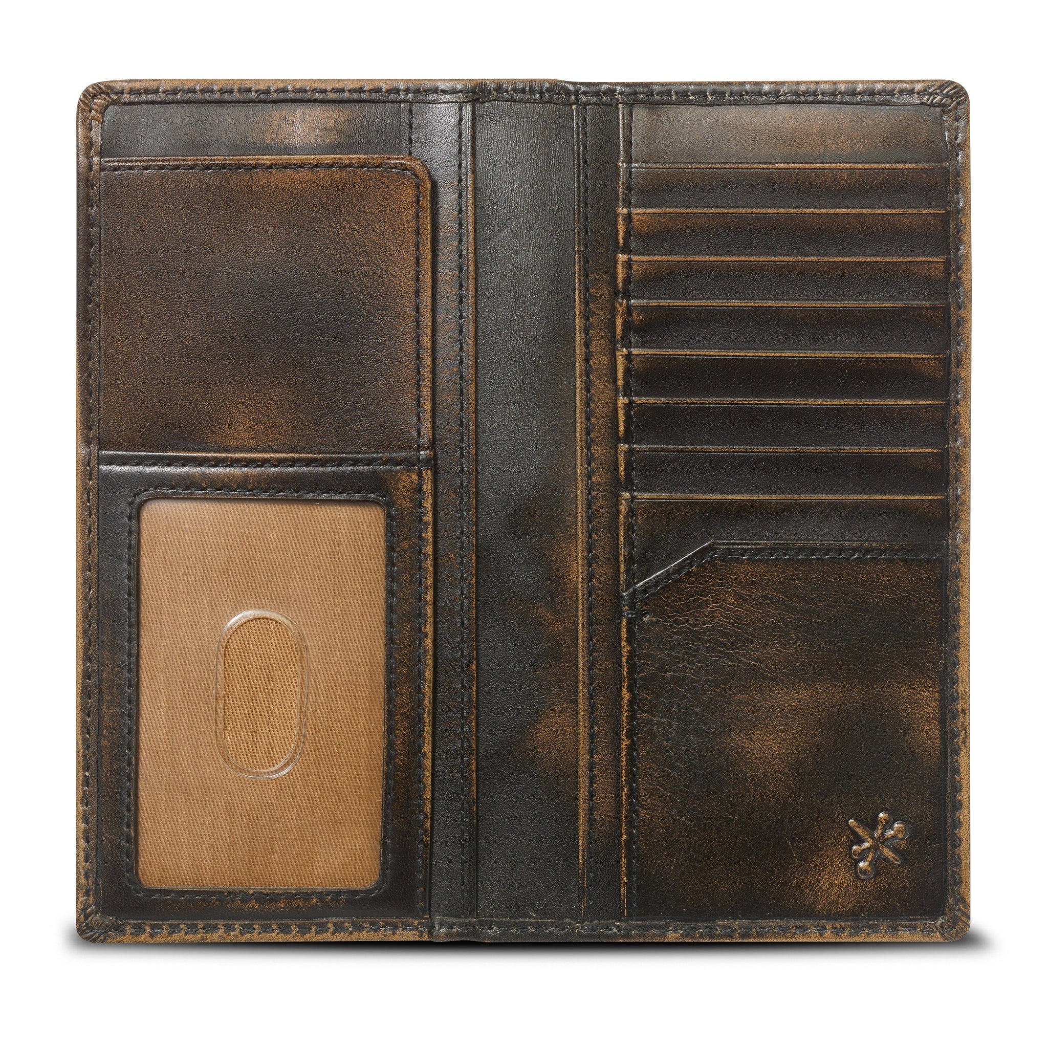Bass Fish Long Bifold Wallet | Hand Burnished Full Grain Leather ...