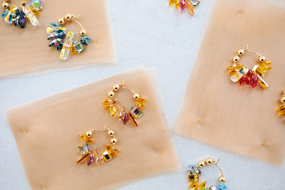 Azalea Earrings featuring Swarovski crystals