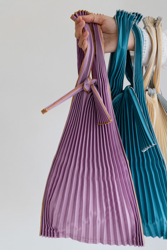Small Purple Pleated Pleco Tote Bag by KNA Plus at Abacus Row | Abacus ...