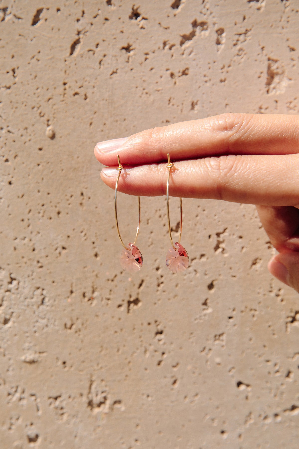 Large Petal Earrings - Pink