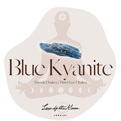 Blue Kyanite to unblock throat chakra and activate third eye chakra 