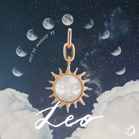 Leo's Mother of Pearl Pendant by Love by the Moon Studio