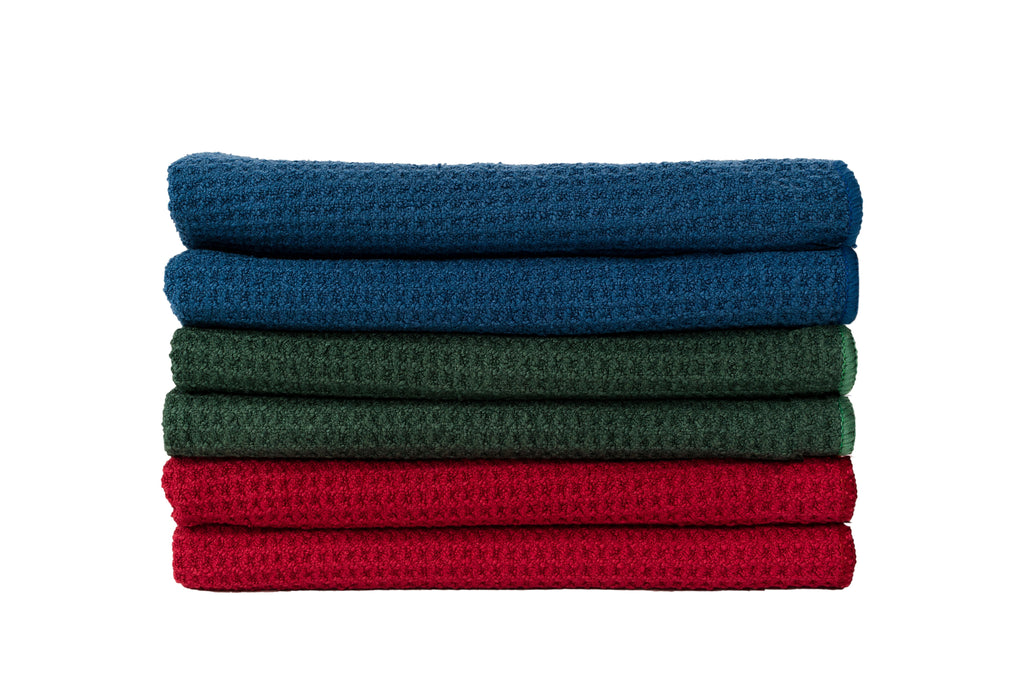 Multi Flip] Four Weave Microfiber Towels - Mesh, Twist, Plush