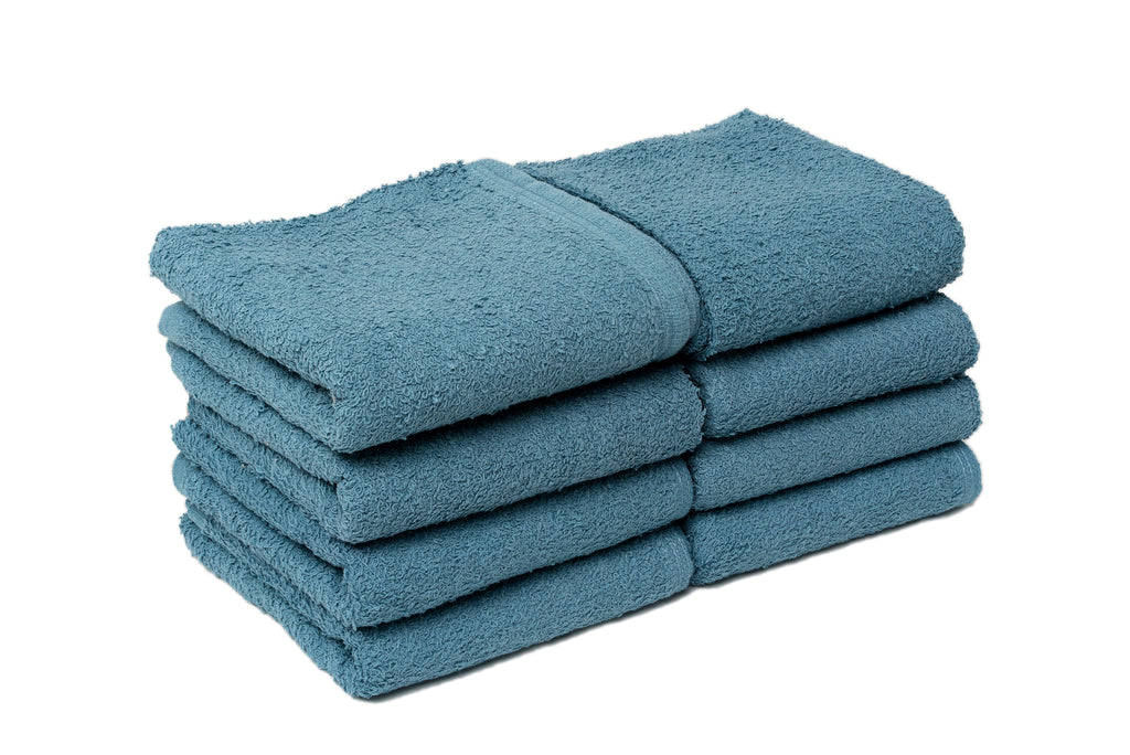 15 x 26 Premium Low Lint Herringbone Towel (blue pinstripe, 300