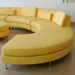 U-Shaped Curved Sectional Sofa Living Room Mall Public Area White Sofa Couch