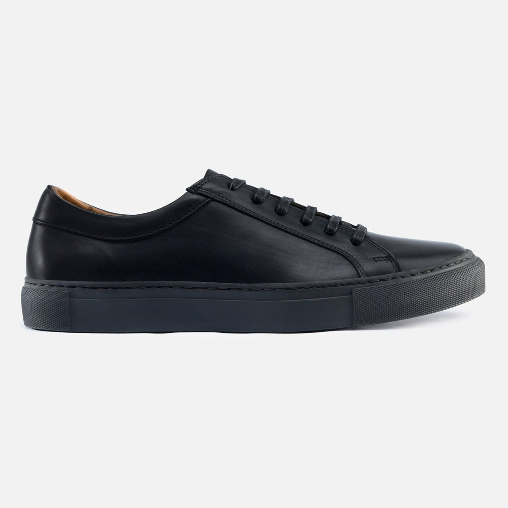 *SECONDS* Low Top Sneakers - All Black Leather – Beckett Simonon