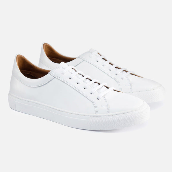 *SECONDS* Alba Low Top Sneakers - White Leather – Beckett Simonon