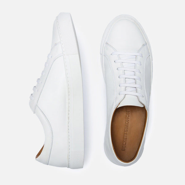 *SECONDS* Alba Low Top Sneakers - White Leather – Beckett Simonon