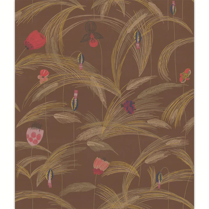 Rix Fantasy Poppy Wallpaper, brown