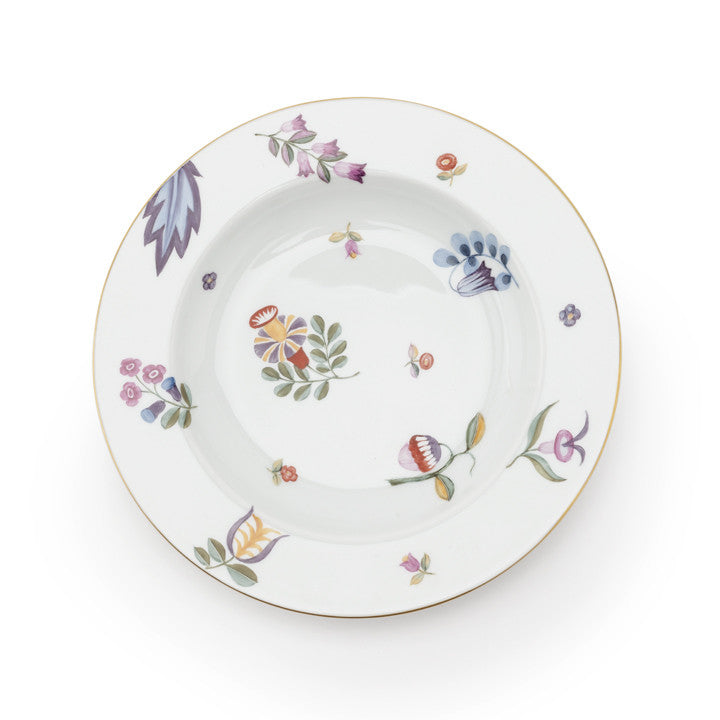 Porcelain Scattered Blooms Soup Bowl