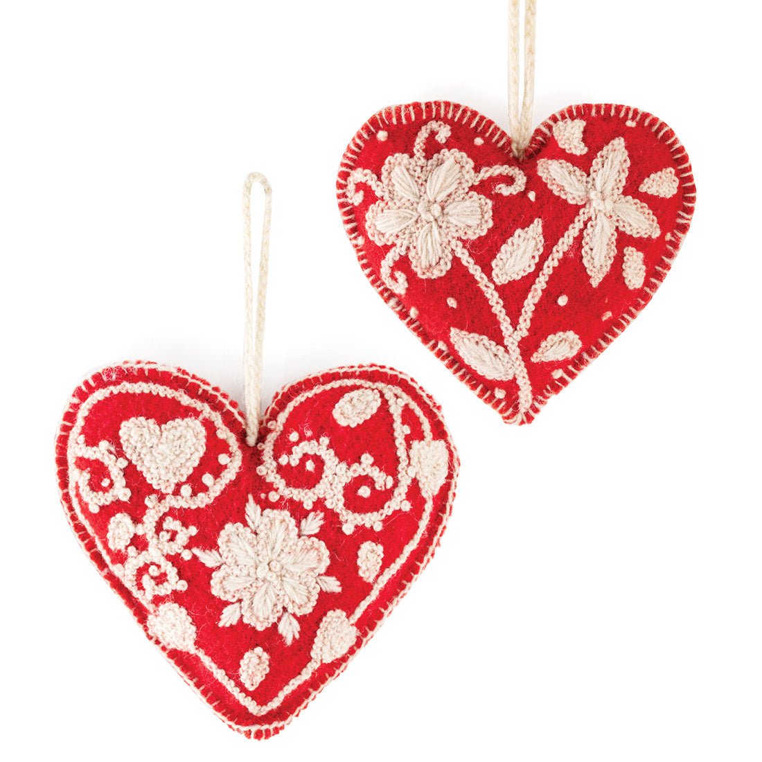 Embroidered Hearts