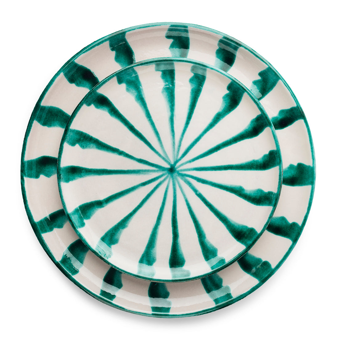 Green and White Styria Plates