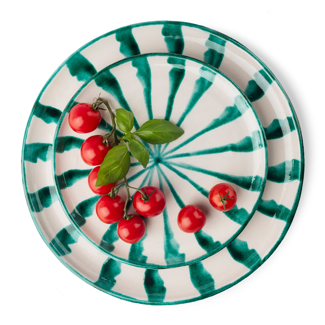 Green and White Styria Plates