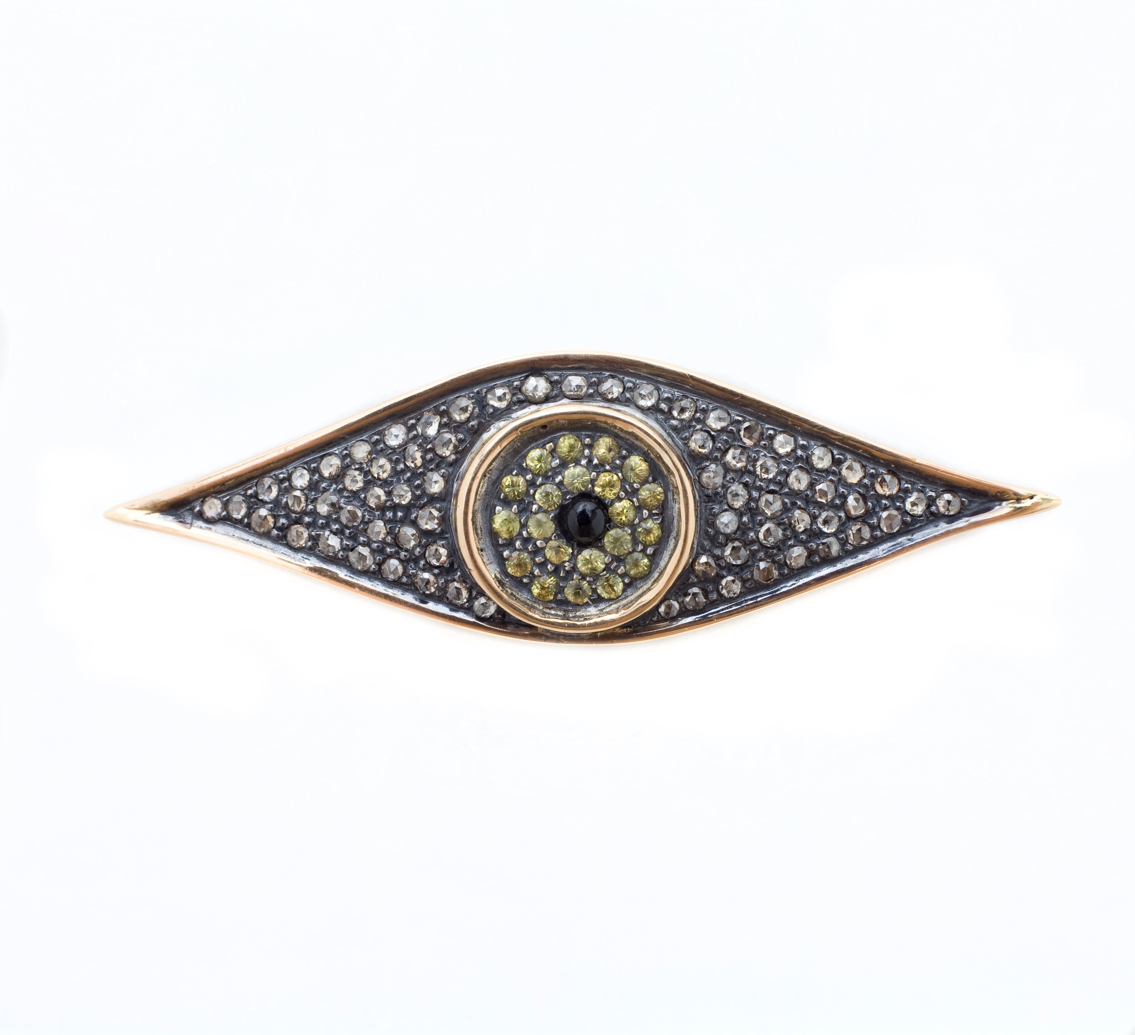 Jessica Kagan Cushman Klimt Egyptian Eye Pendant Brooch