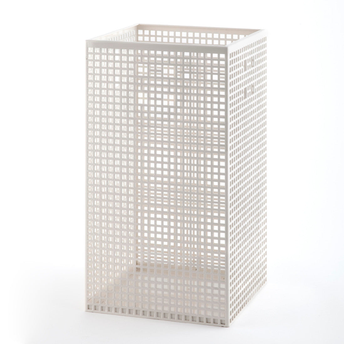 Hoffmann White Metal Wastepaper Basket