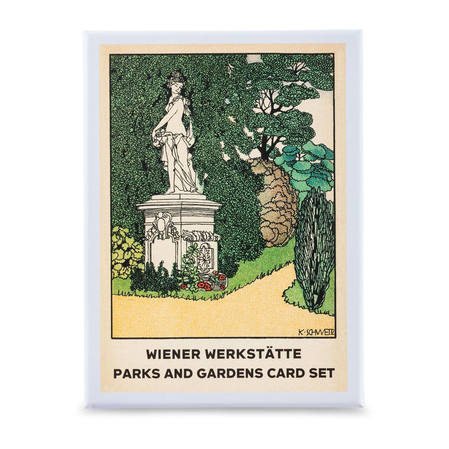 Wiener Werkstätte Parks and Gardens Card Set from 1909-1911; 12 cards total