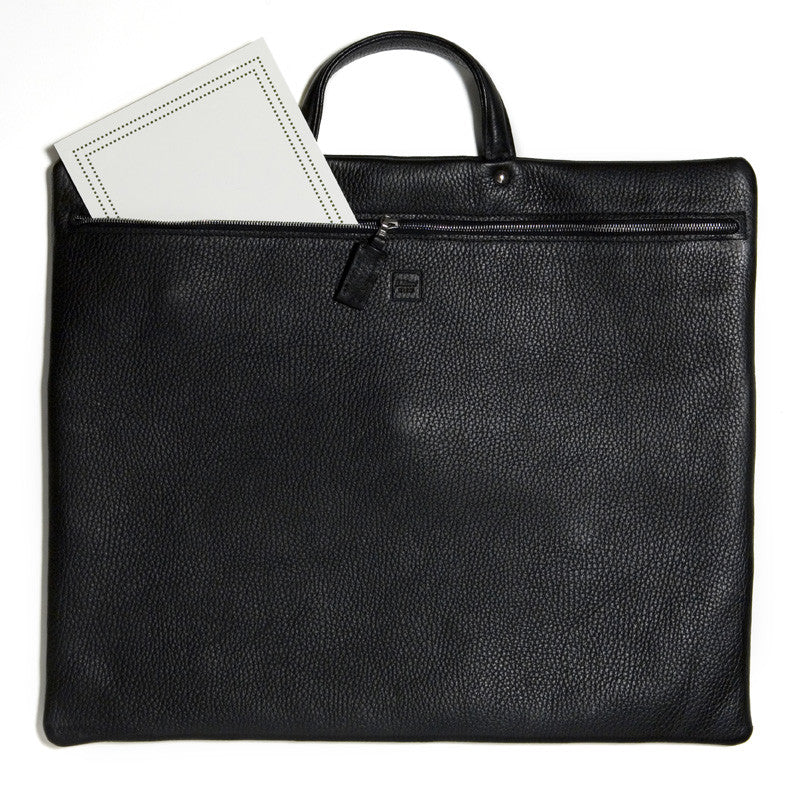 Thomas Mann Leather Briefcase, black (back)