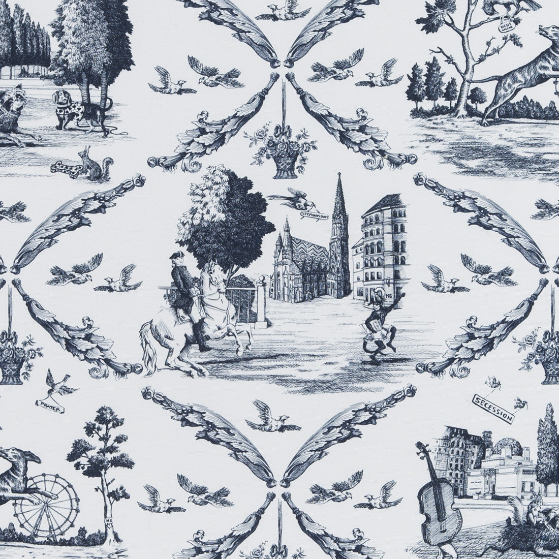 Toile de Vienne, detail, Stephansdom