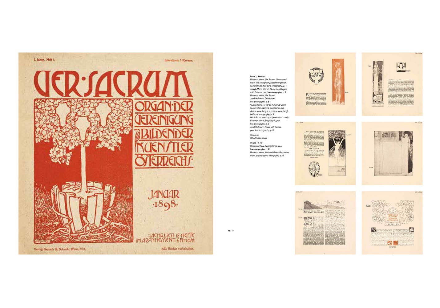 Ver Sacrum: The Vienna Secession Art Magazine 1898 1903: Gustav Klimt, Egon Schiele, Koloman Moser, Otto Wagner, Max Fabiani, Joseph Maria Olbrich, Josef Hoffmann