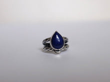 Load image into Gallery viewer, Size 8.5 Lapis Lazuli Crescent Ring
