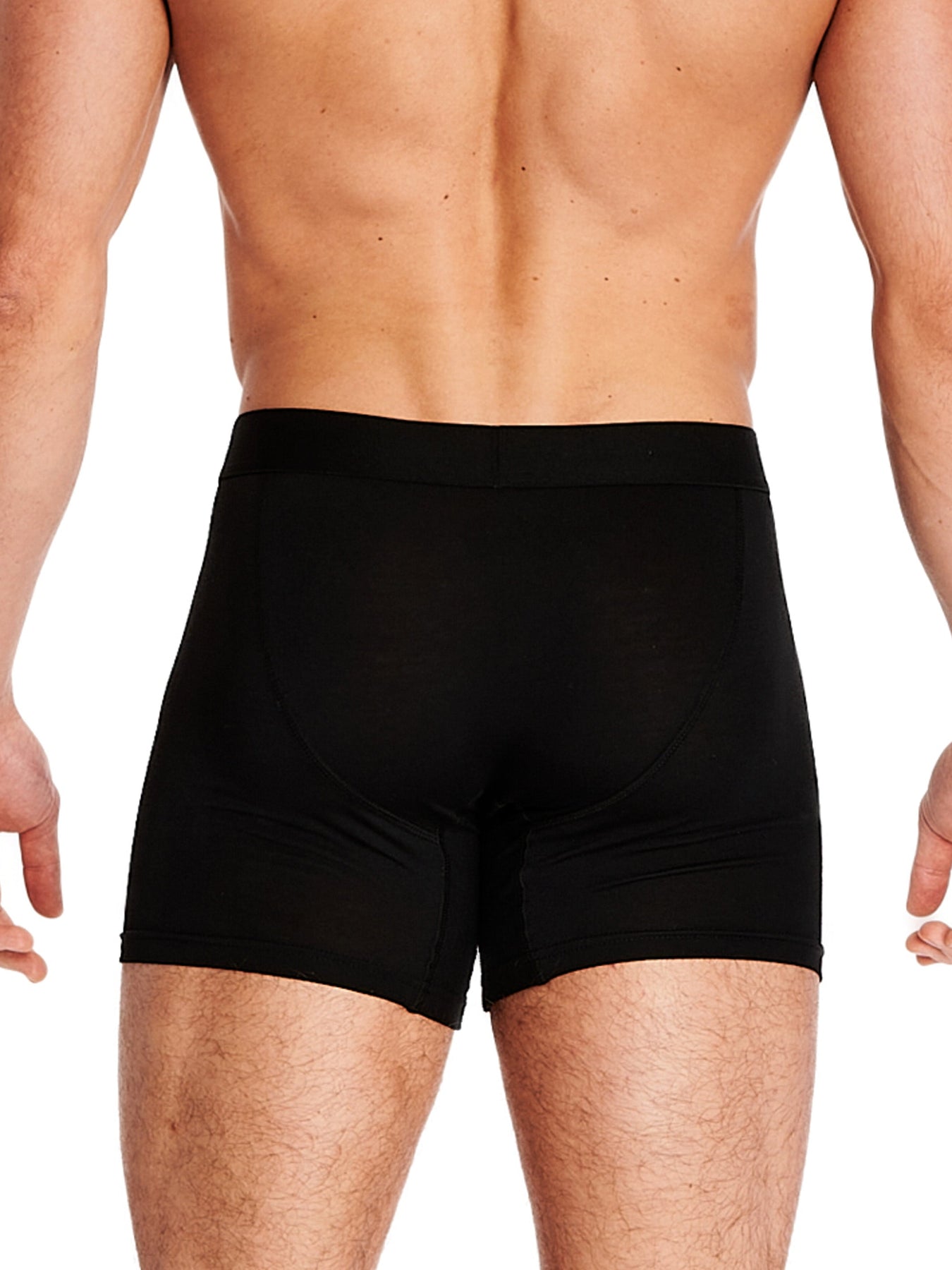 Newman Boxer Brief Solid Black - Men's Underwear