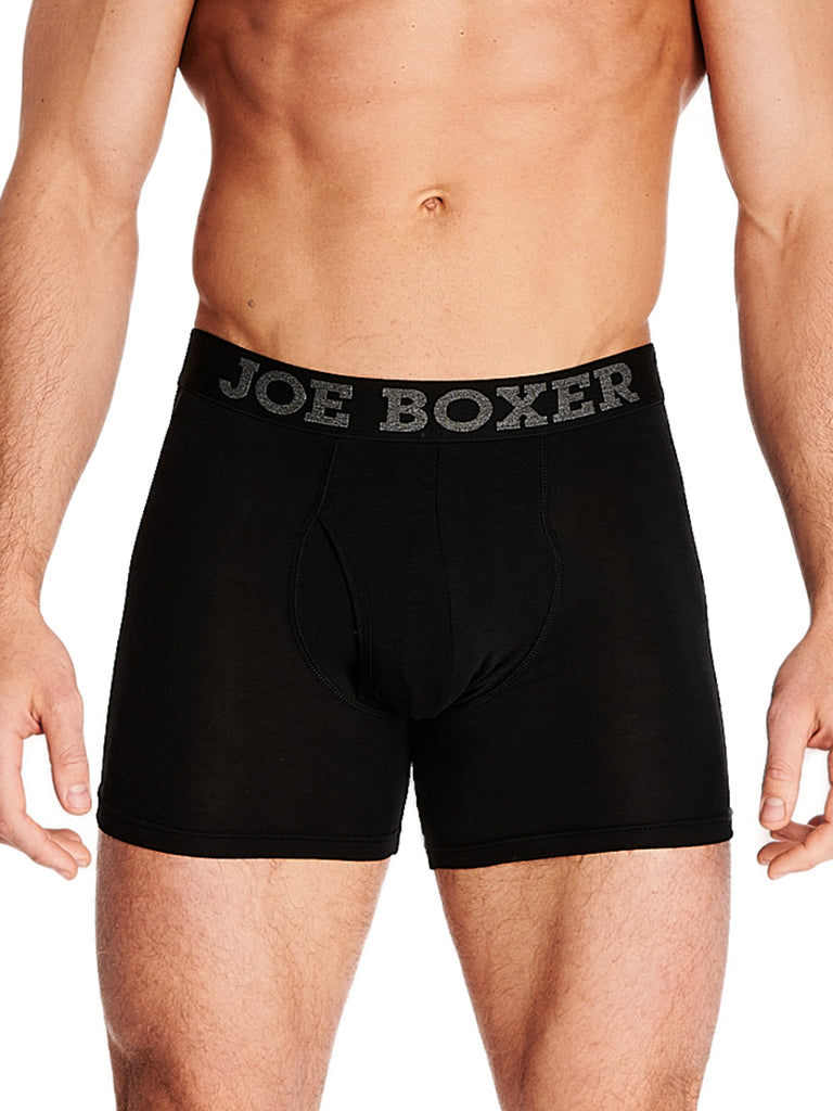 3/5pcs Men's Cotton Stretch Plain Color Black Breathable Comfortable Soft  Style Boxer Briefs Underwear