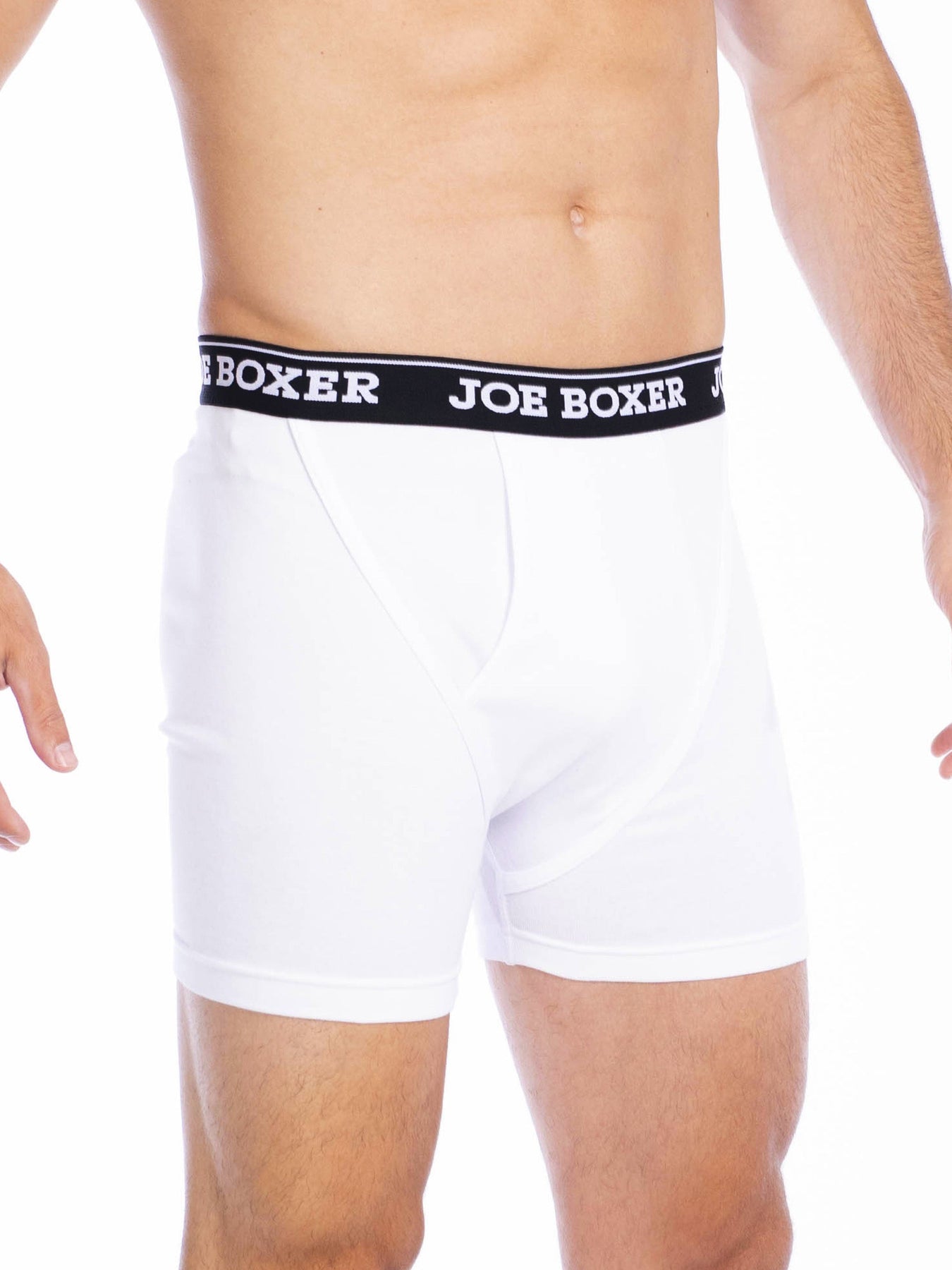 3-12 PACK Men's White Boxer Shorts W/ Comfortable Flex Waistband