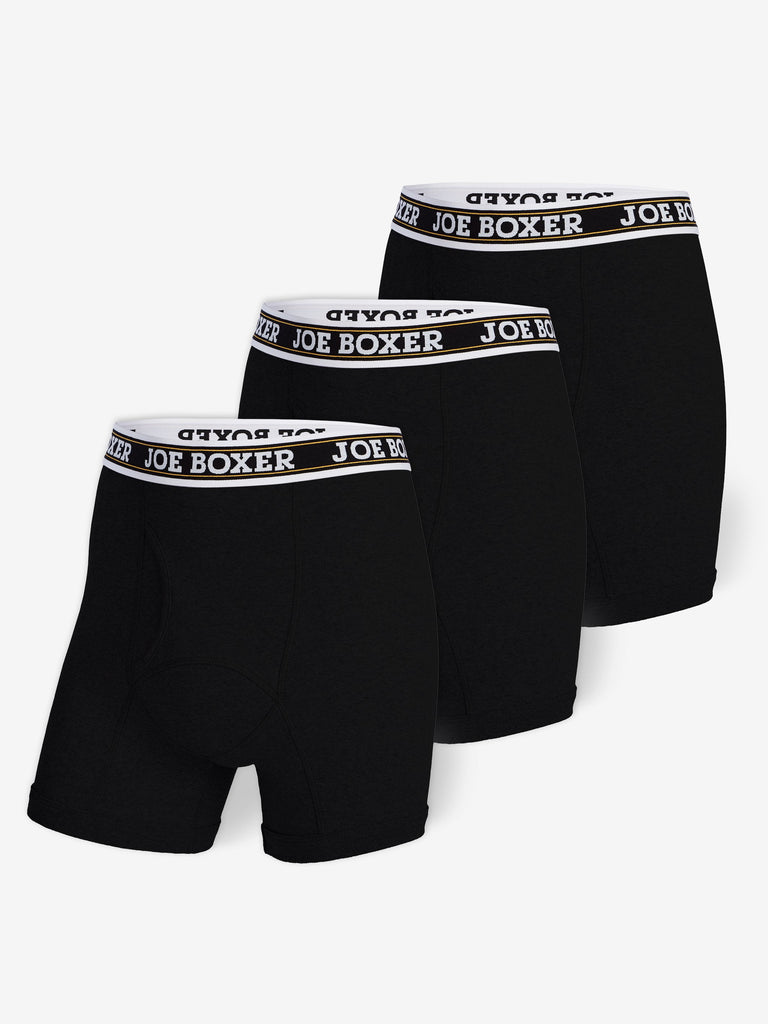 Fly Sweat Proof Mens Boxer Briefs Black 6-Pack– Ejis