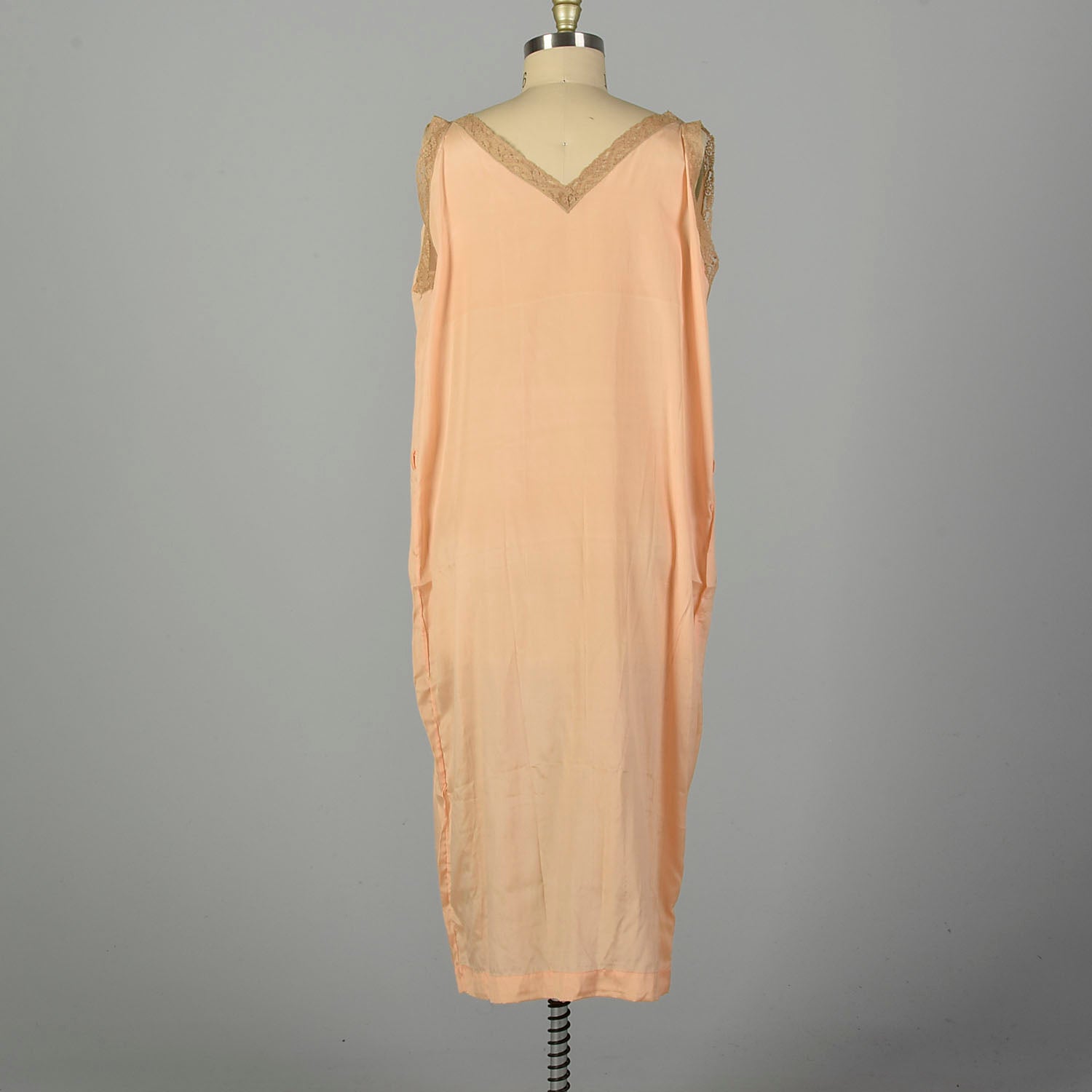 3XL 1920s Nightgown Boudoir Lingerie Peach Volup Sleeveless – Style ...