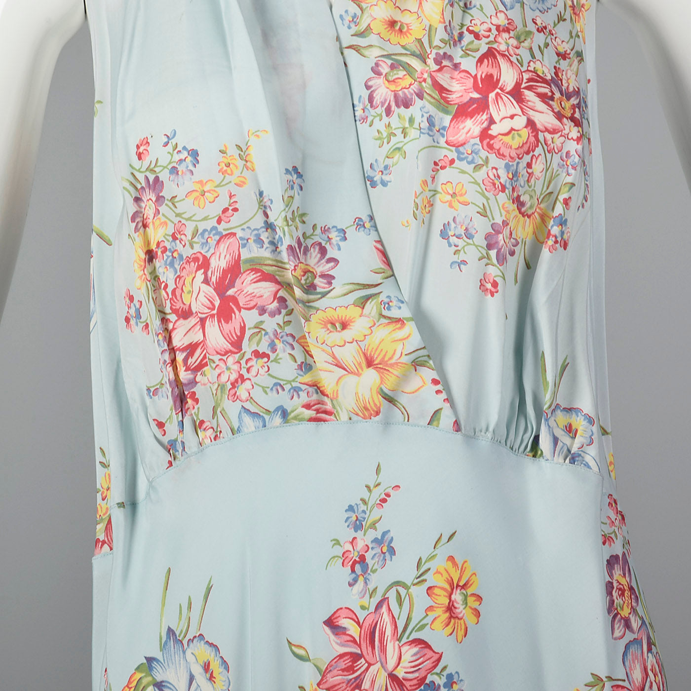 1940s Blue Daffodil Print Nightgown – Style & Salvage