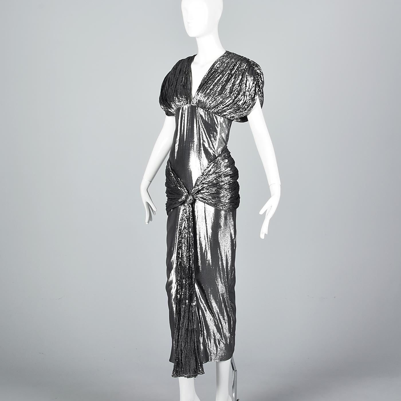 Sexy Isabelle Allard Silver Lamé Harem Dress – Style & Salvage