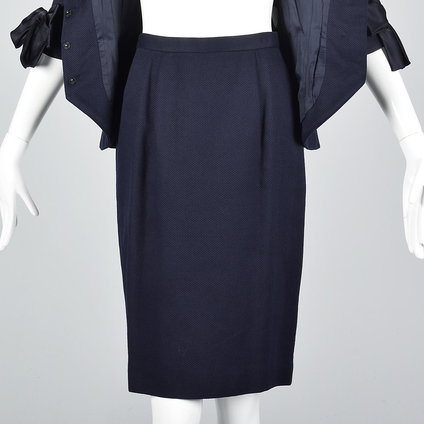 Scaasi Navy Blue Summer Skirt Suit – Style & Salvage