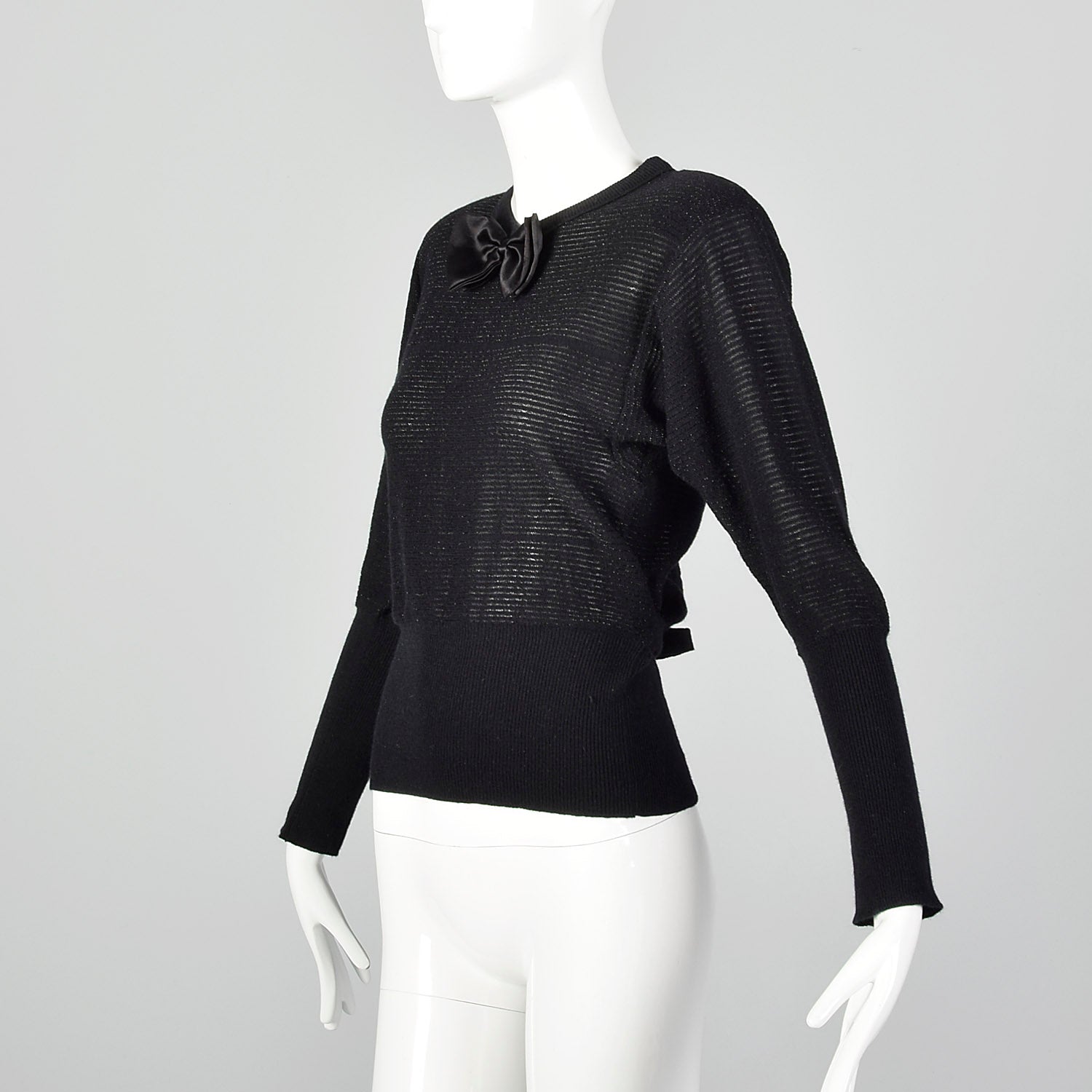 Sonia Rykiel 1980s Black Lurex Stripe Sweater – Style & Salvage