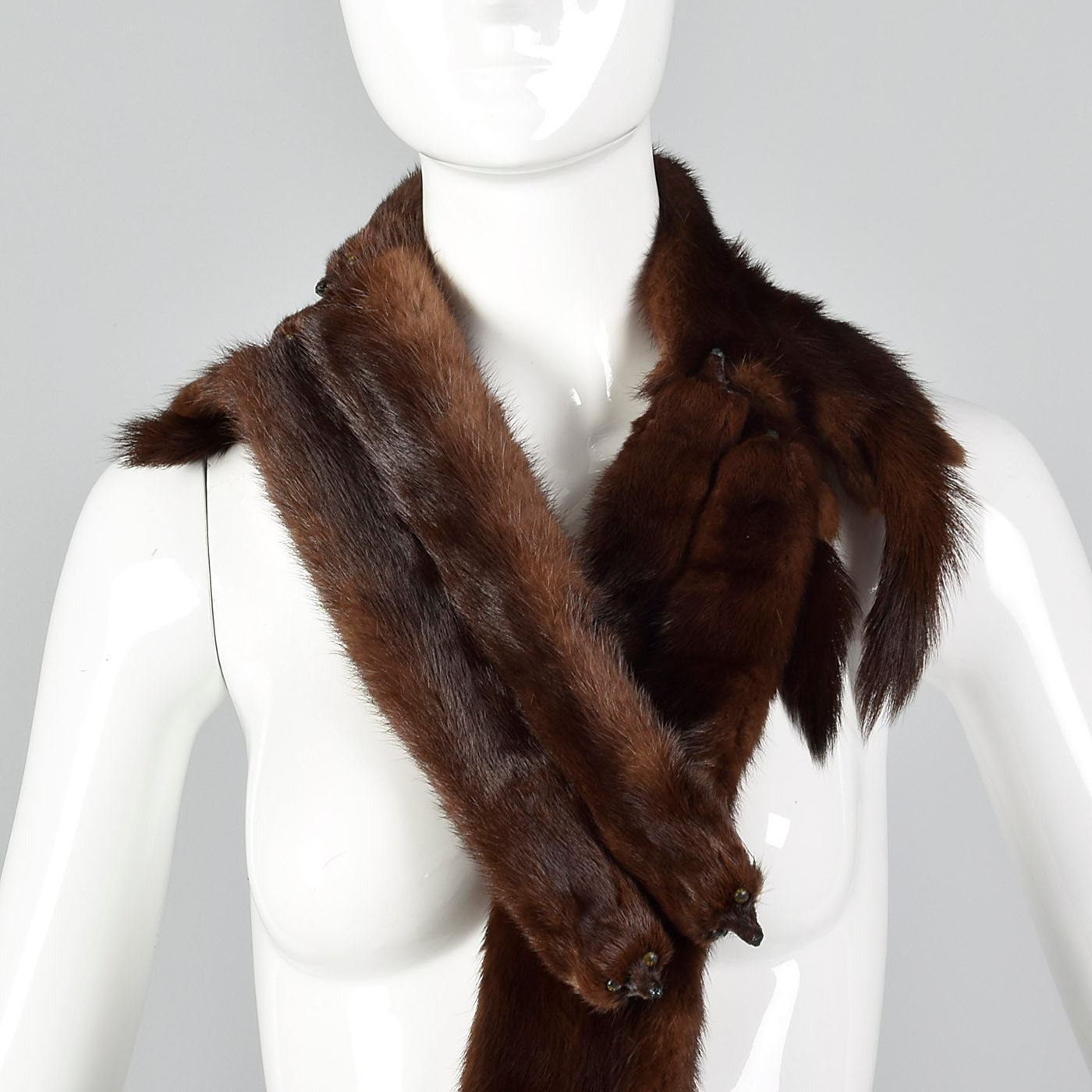 1950s Mink Fur Stole with Whole Body Mink Wrap – Style & Salvage