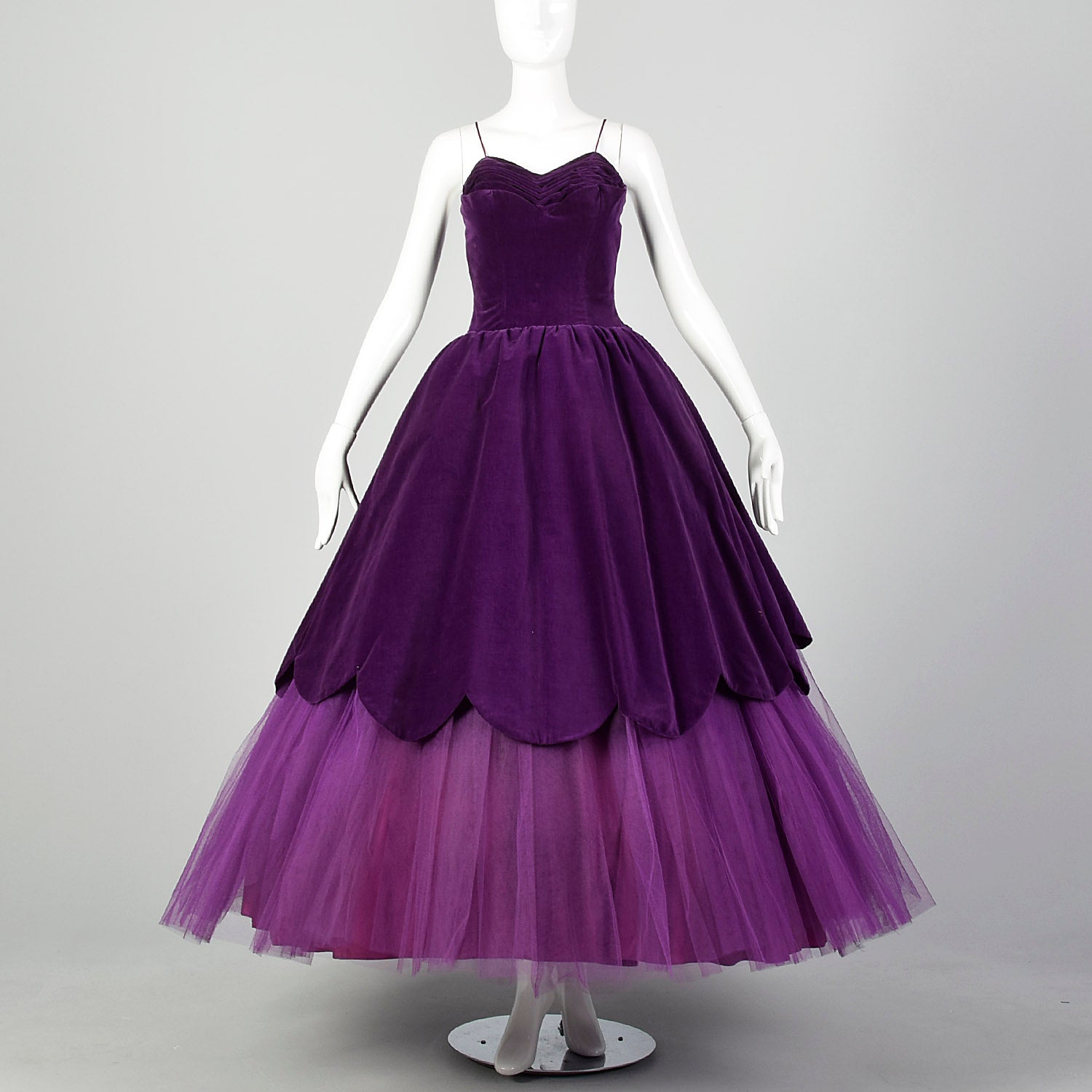 purple 1950s dress