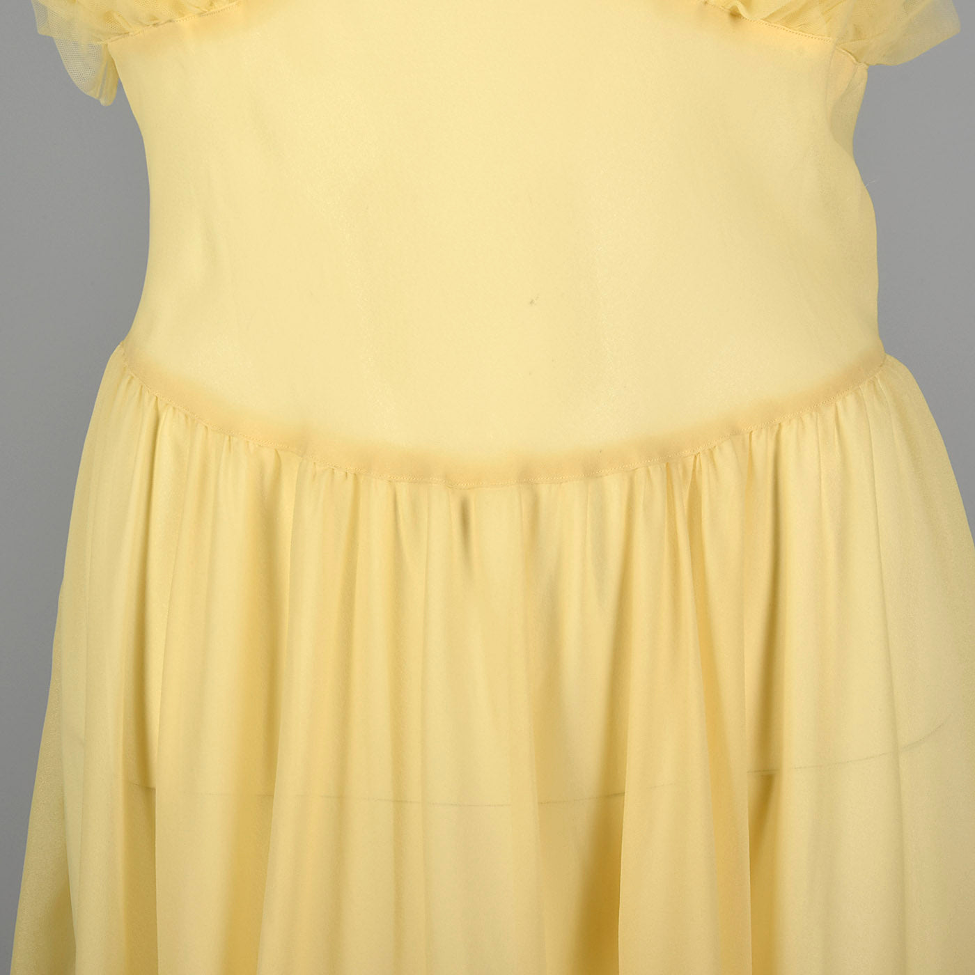 1950s Yellow Nightgown with Ruffled Bust – Style & Salvage