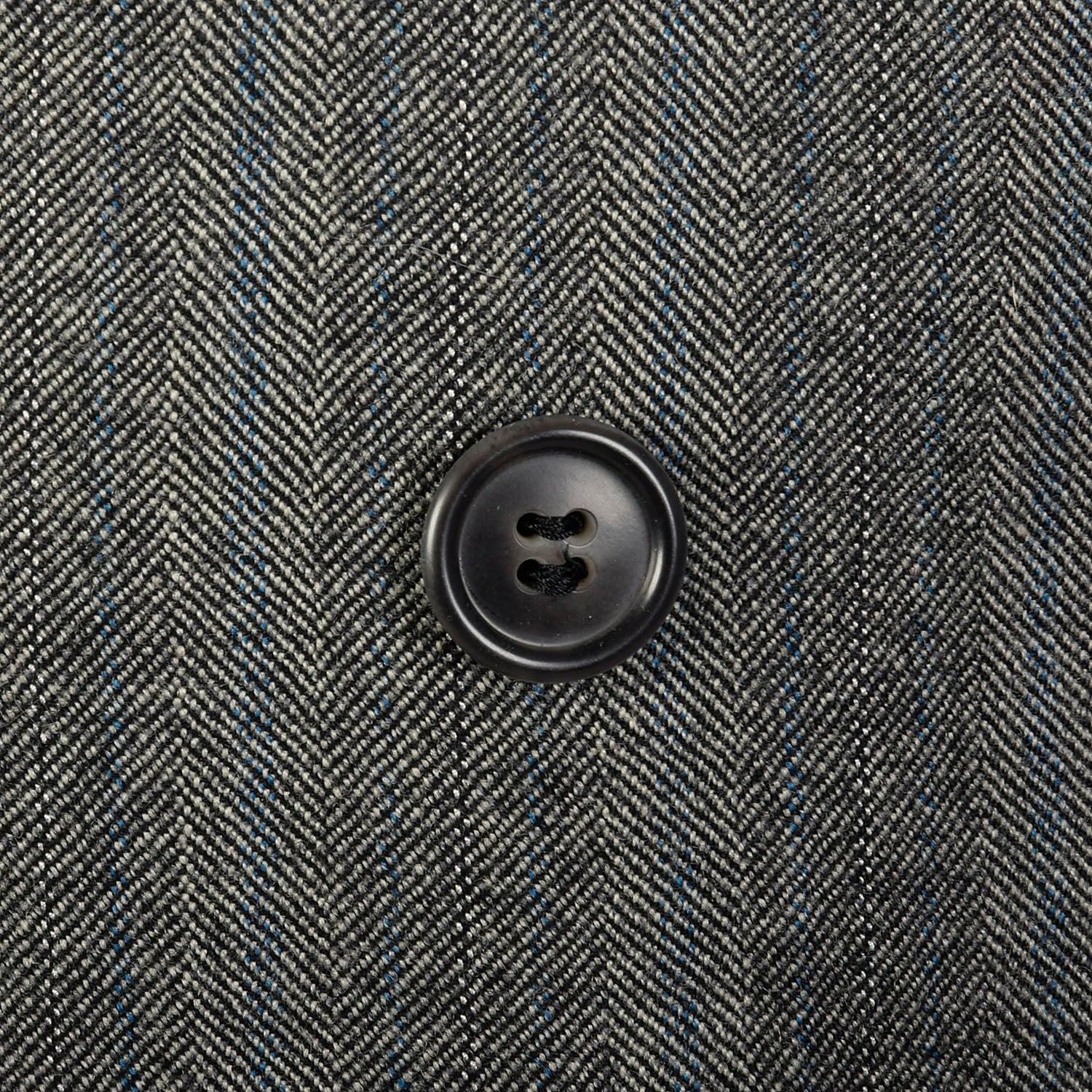 42L 1940s 2pc Suit Grey Herringbone Twill Double Breasted Peak Lapel ...