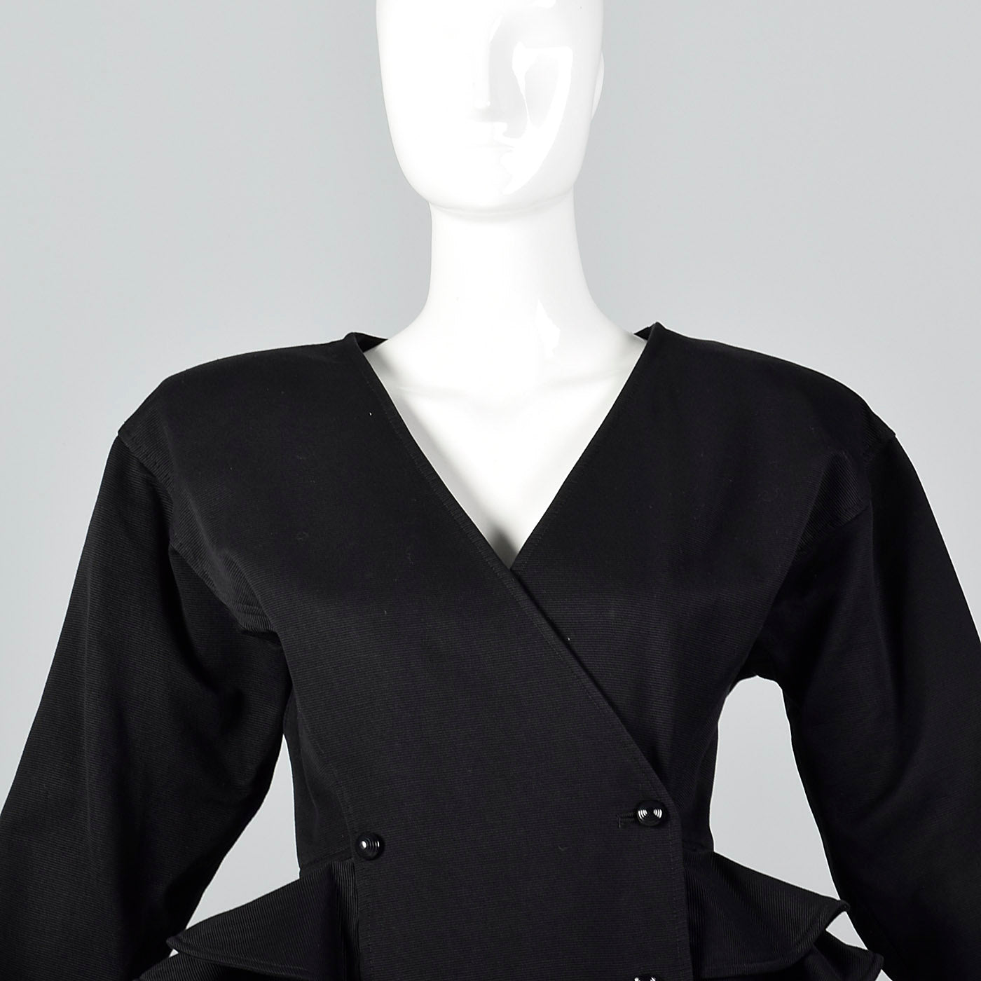 1980s Ungaro Solo Donna Black Peplum Suit – Style & Salvage