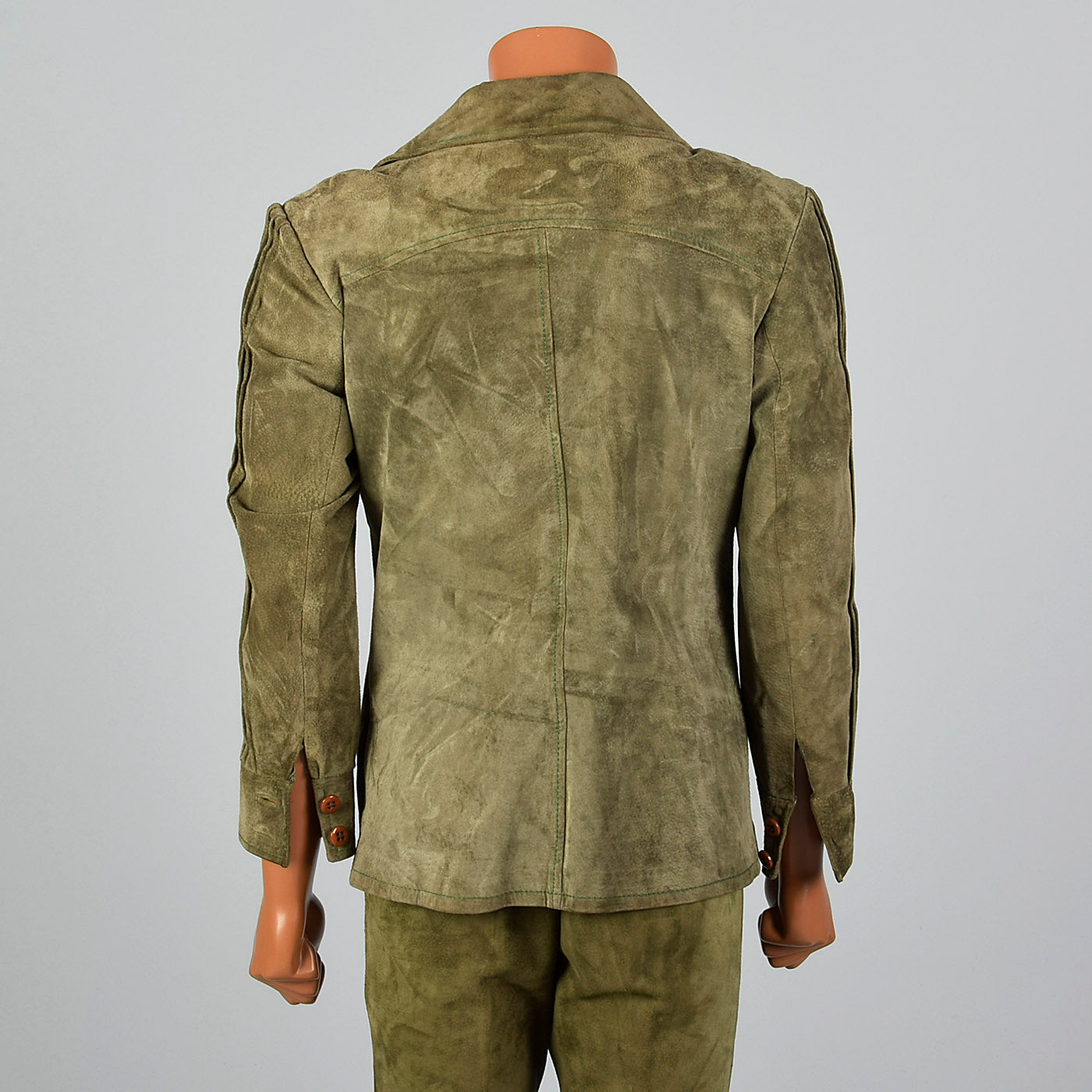 1970s Mens Green Split Hide Safari Suit – Style & Salvage