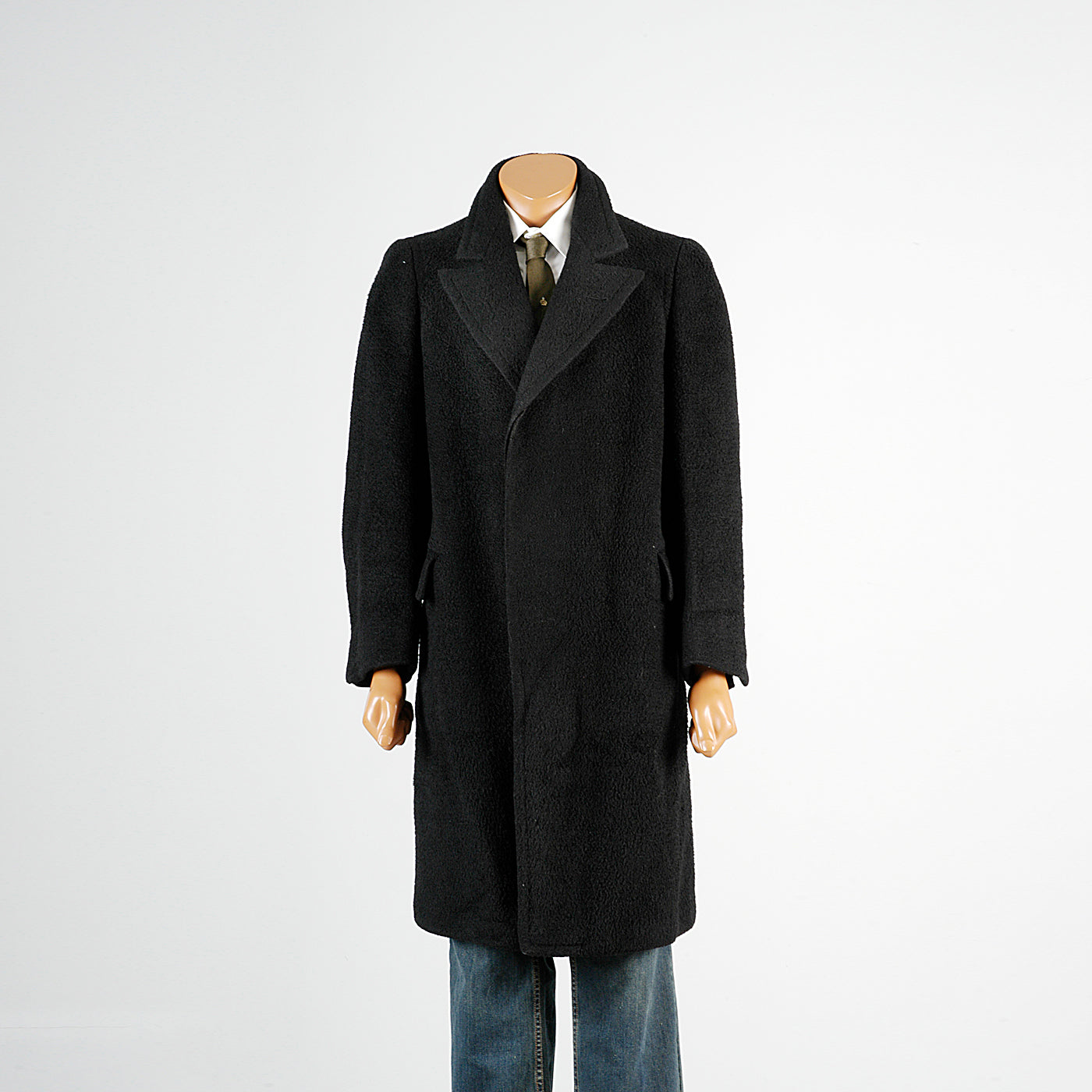 1920s Men's Black Wool Overcoat – Style & Salvage