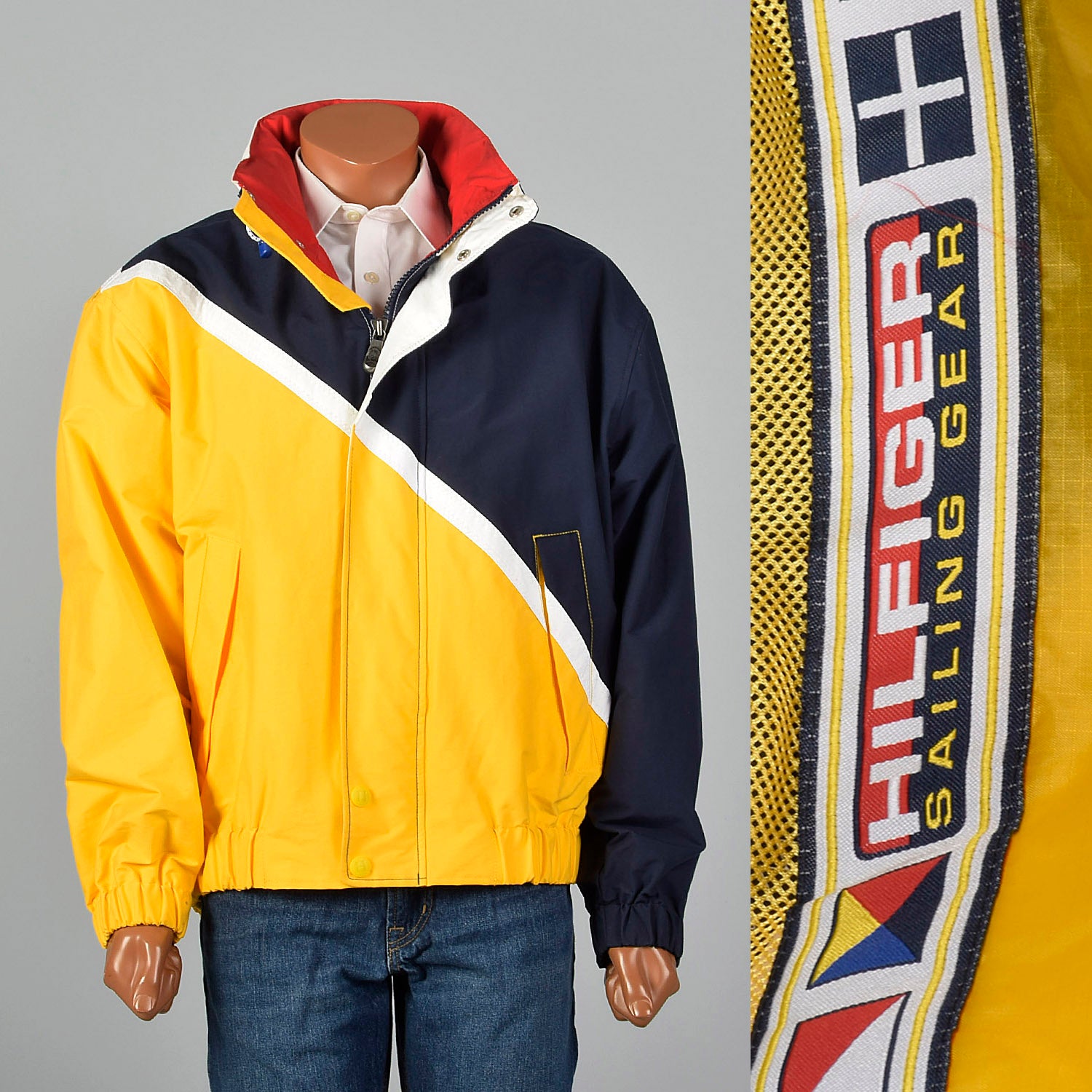 red blue yellow tommy hilfiger jacket