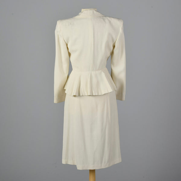 1940s Deadstock White Wool Suit – Style & Salvage