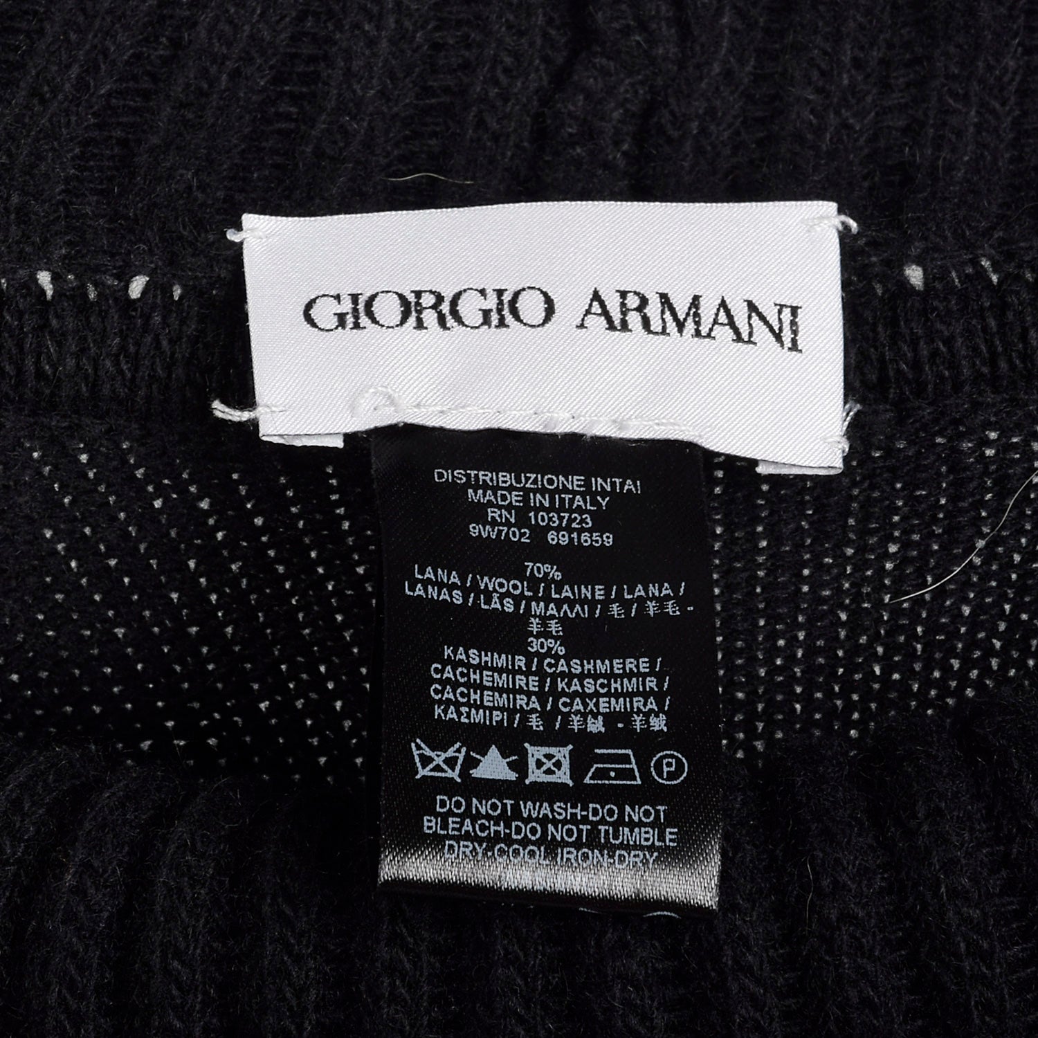 Giorgio Armani Black Cashmere Knit Poncho Sweater with Cowl Neck – Style &  Salvage