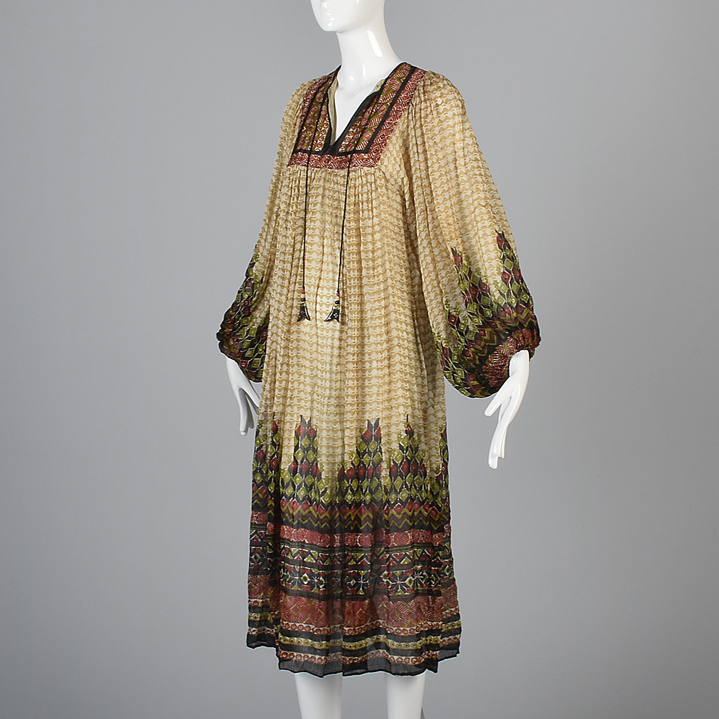Ritu Kumar Judith Ann Loose Silk Dress Printed in India – Style & Salvage