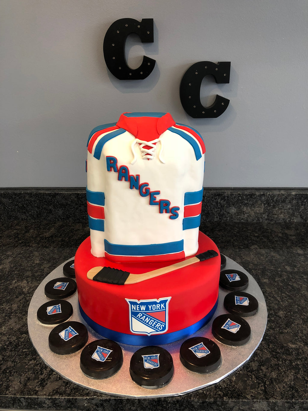 New York Rangers Birthday Cake  Hockey birthday parties, Hockey
